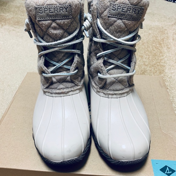 sperry saltwater quilted duck boots oyster